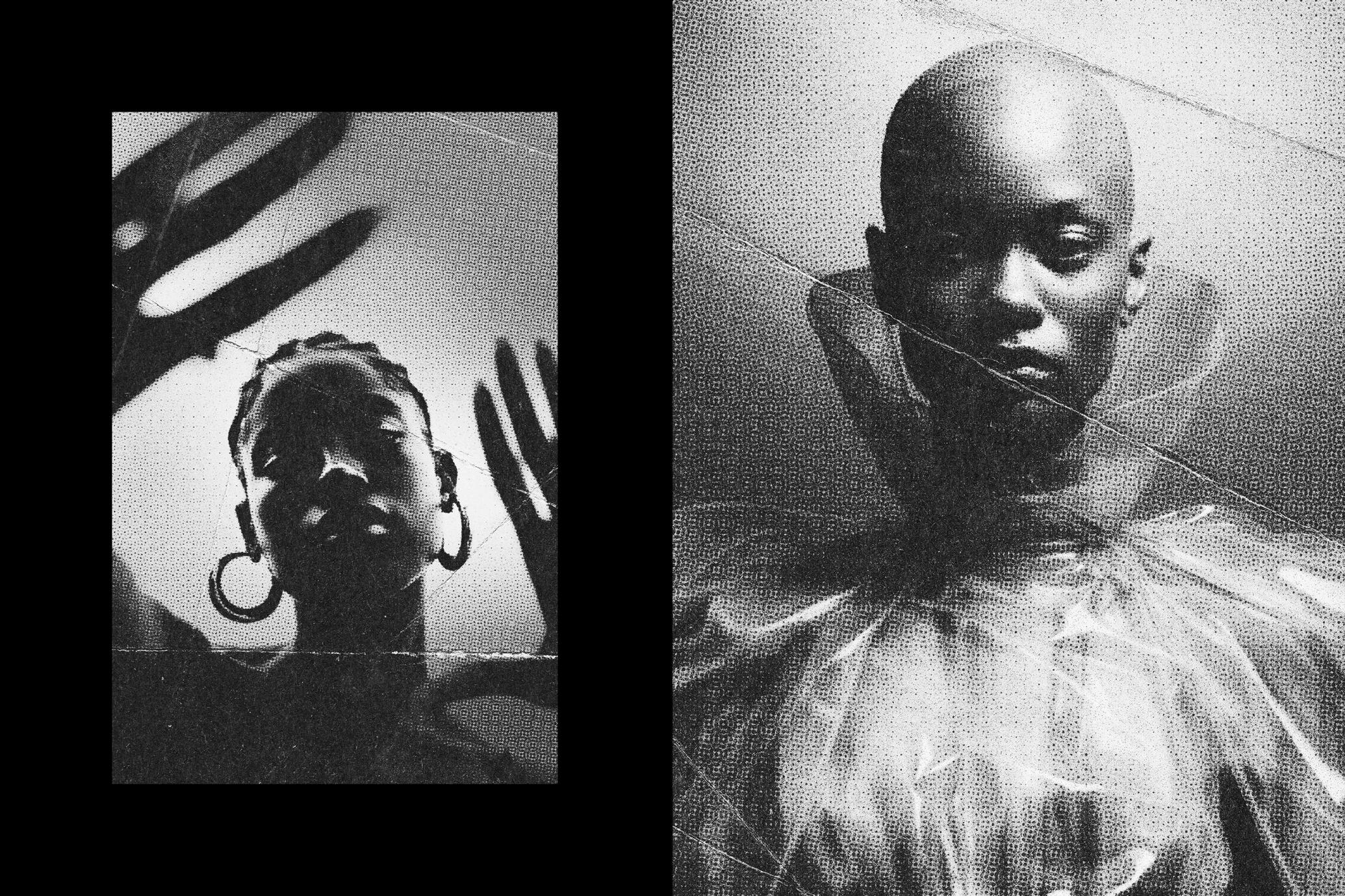 B&W Printed Halftone Effect