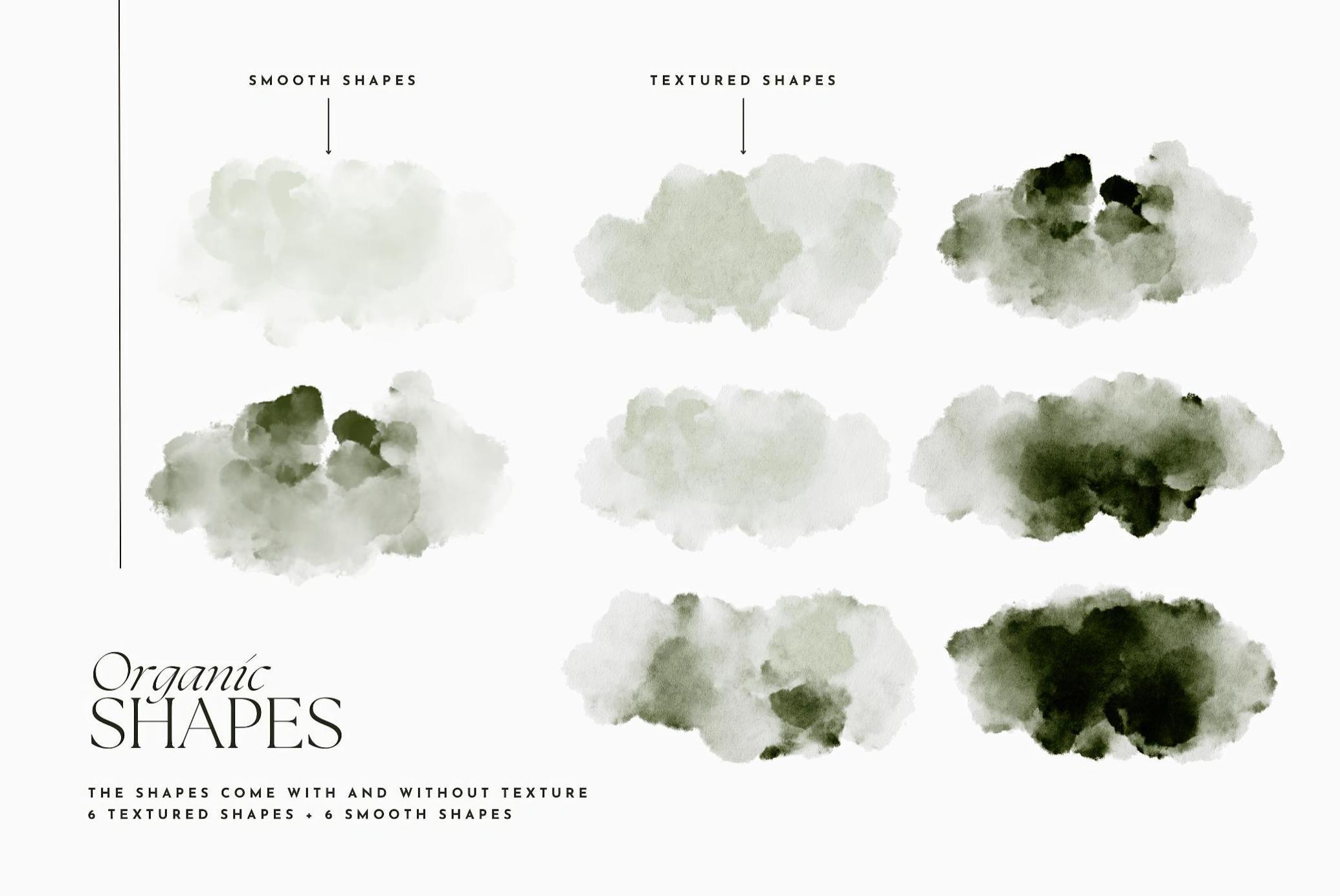 Ethereal Greenscapes: Watercolor Backgrounds
