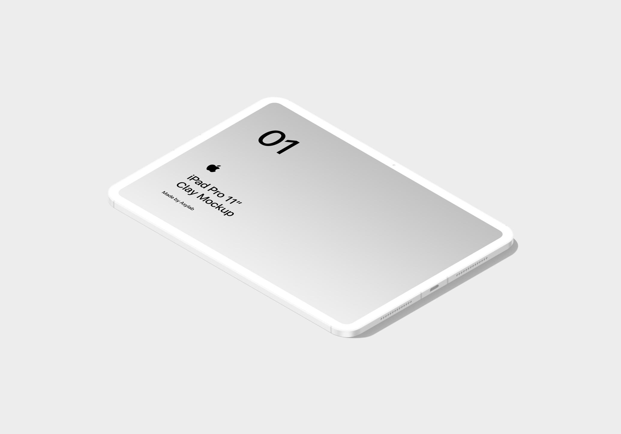 iPad Pro 11 Mockup Isometric