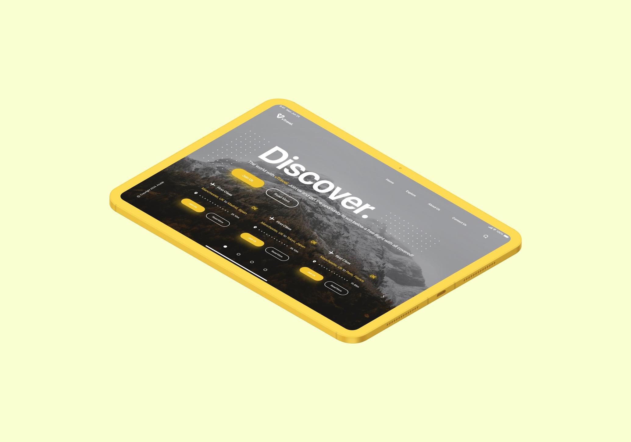 iPad Pro 11 Mockup Isometric