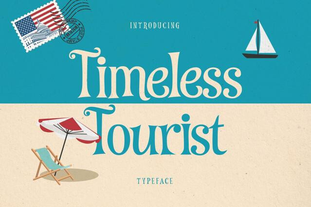 Timeless Tourist - Vintage Ad Typeface