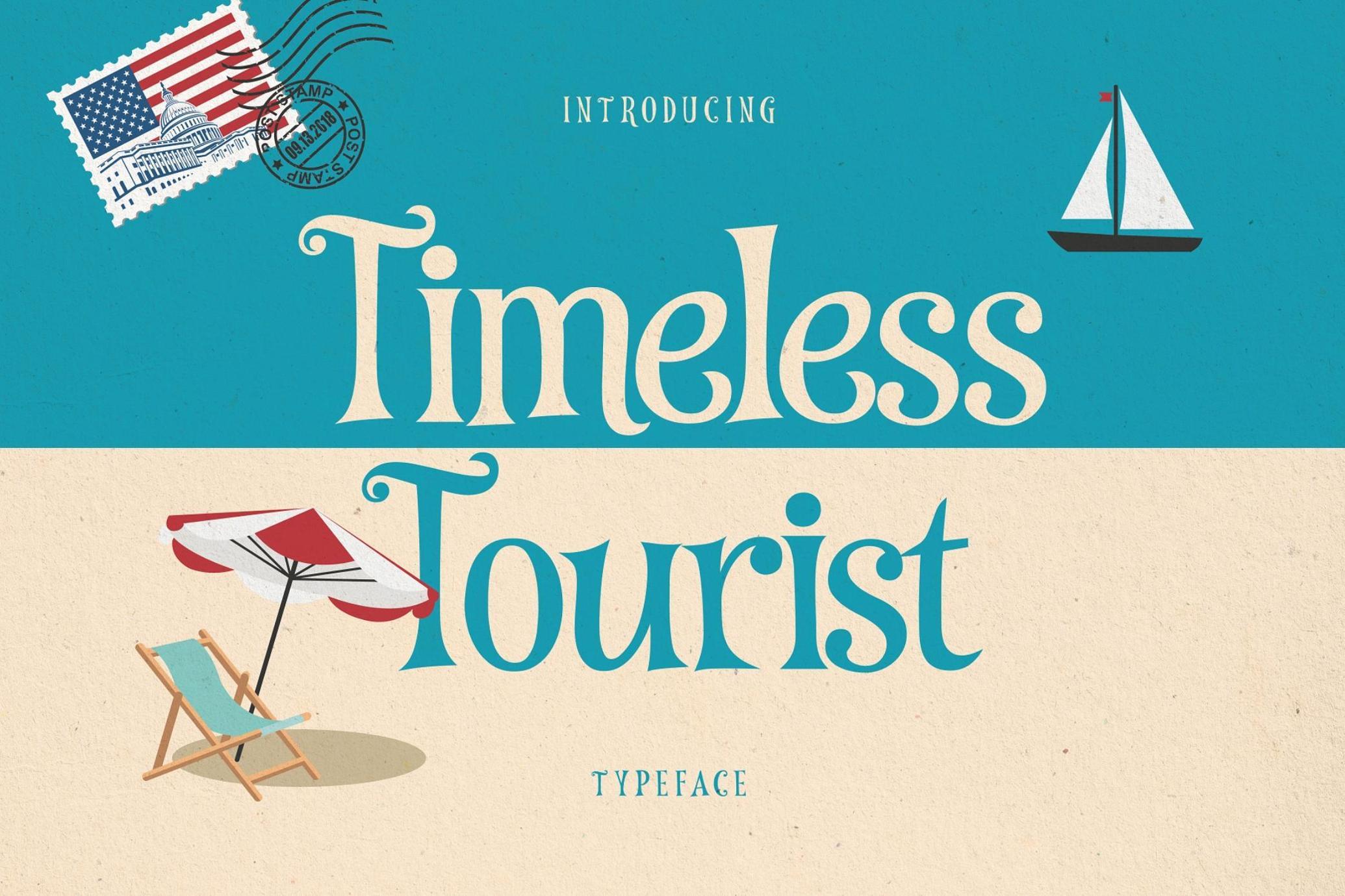 Timeless Tourist - Vintage Ad Typeface