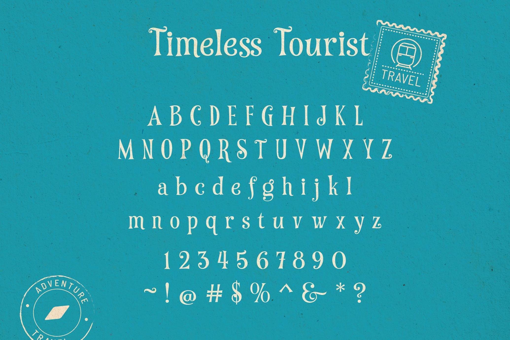 Timeless Tourist - Vintage Ad Typeface