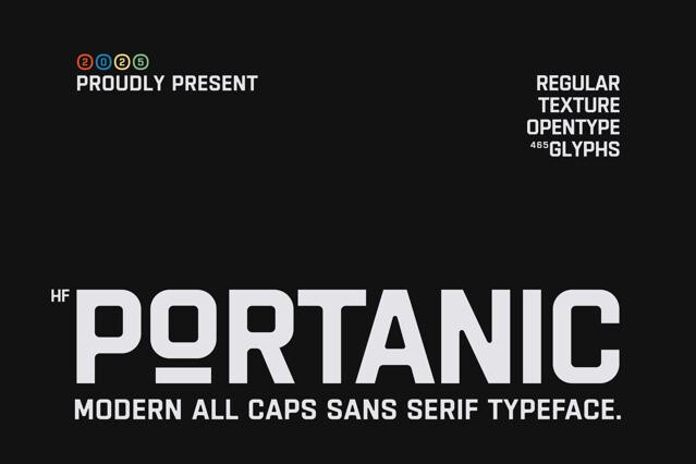 HF Portanic All Caps Typeface