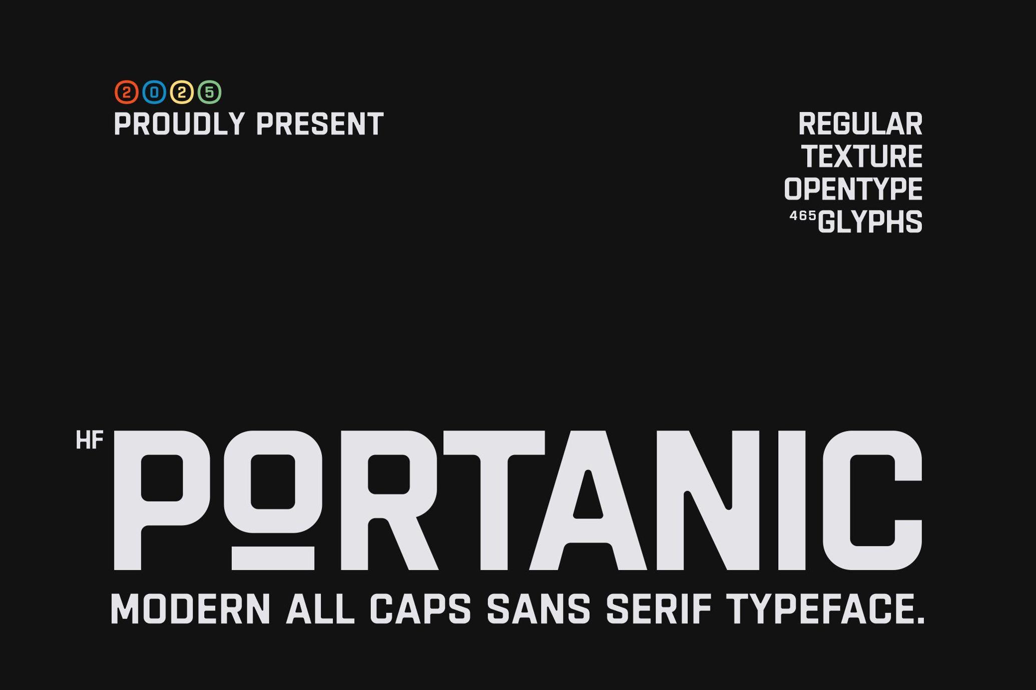 HF Portanic All Caps Typeface