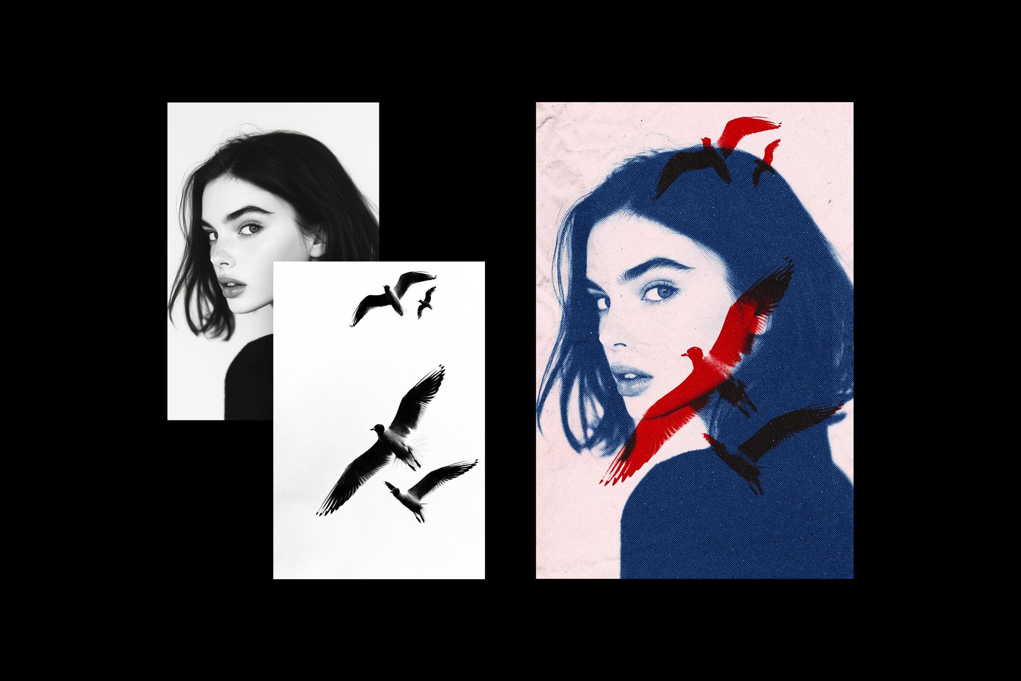 Overprint Photo Effect