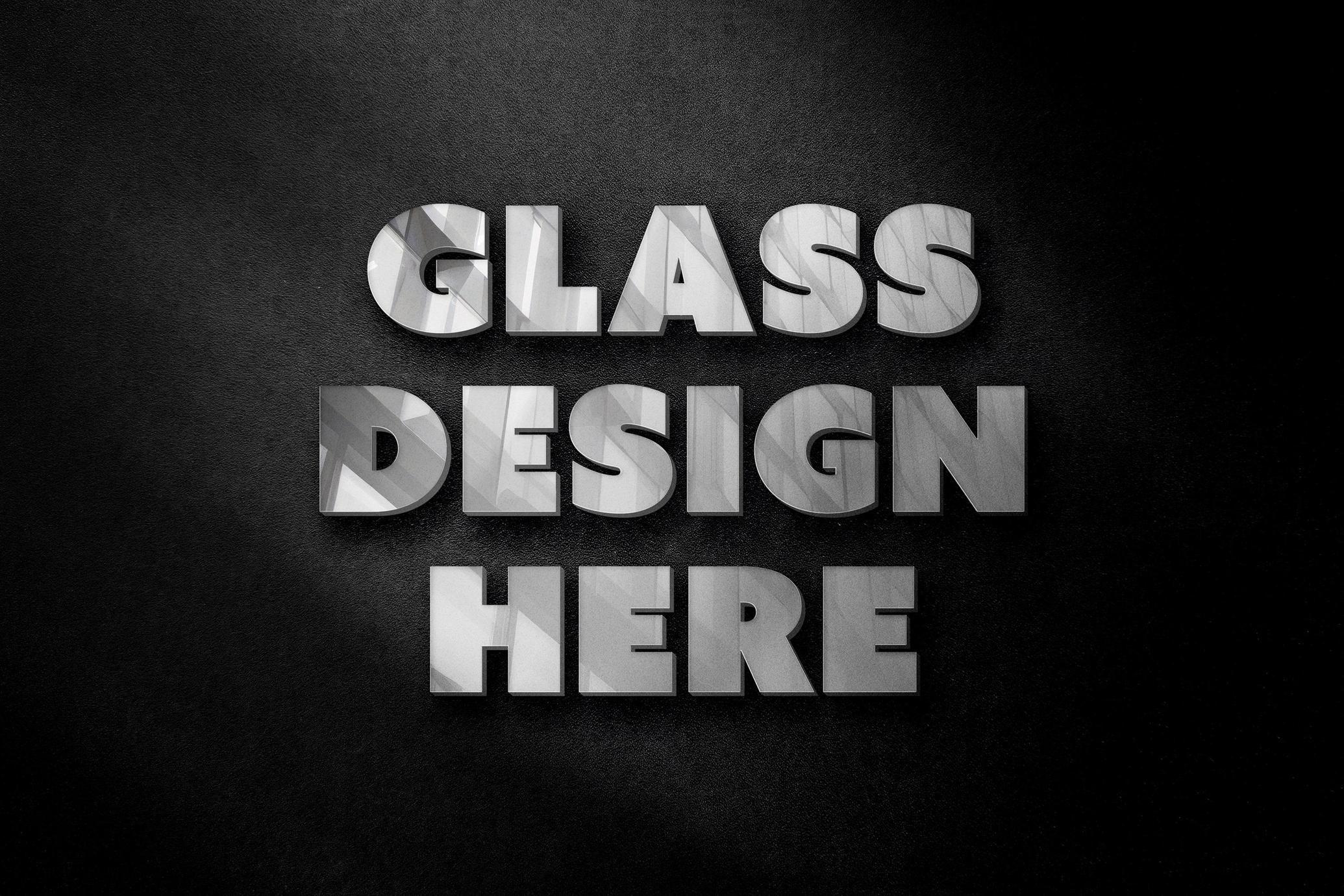 Glass Sign Mockup