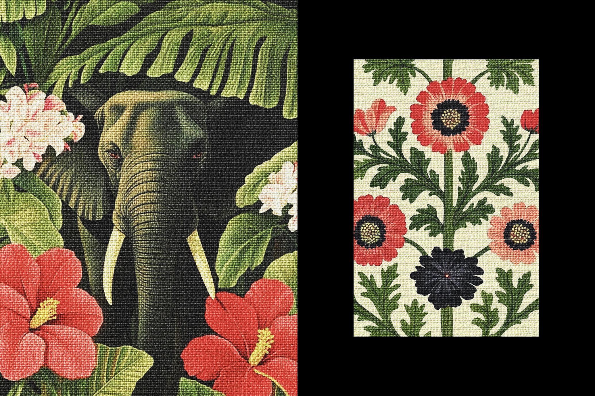 Embroidery Stitch Poster Effect