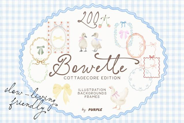Bowette: Cottagecore Frames & Papers