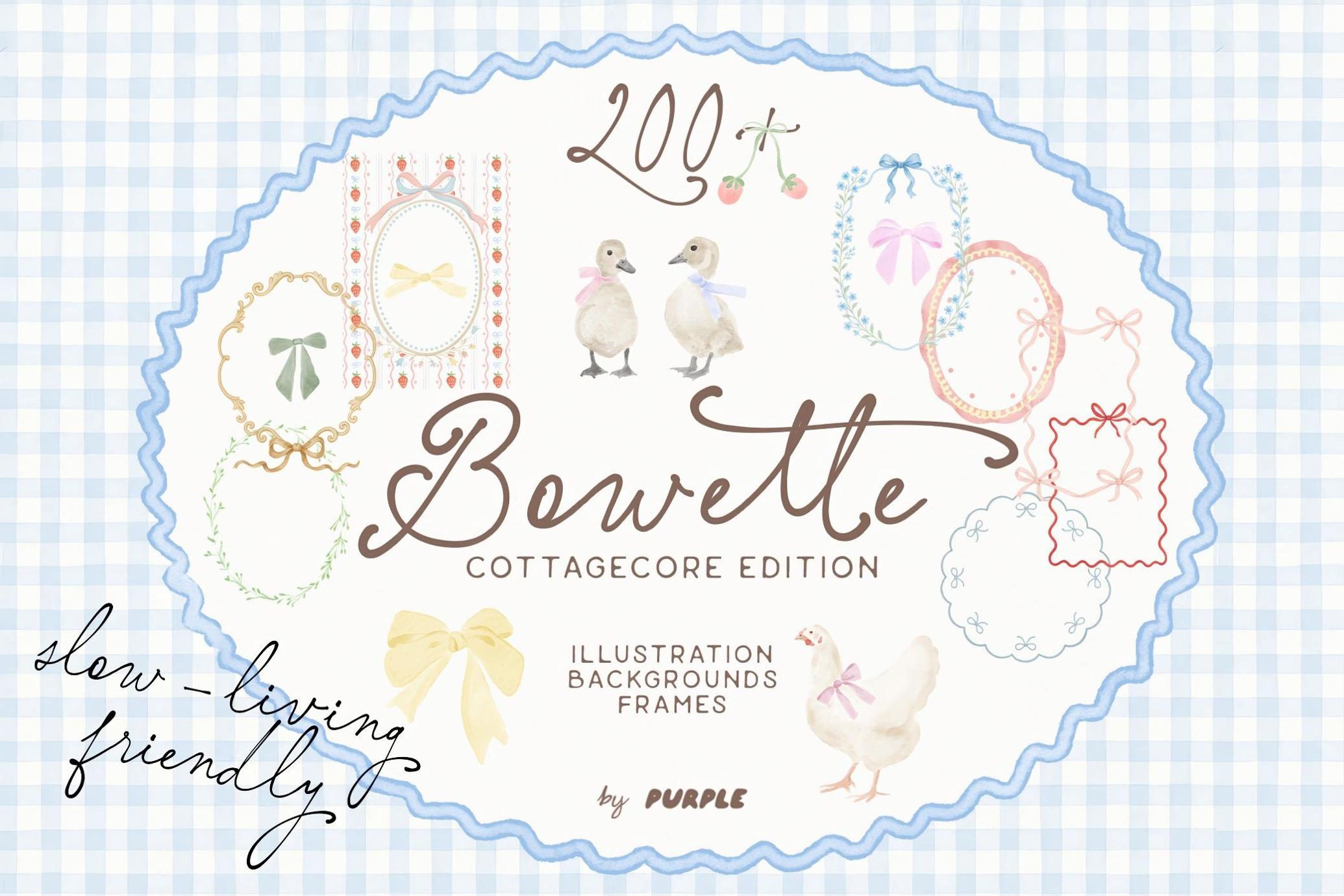 Bowette: Cottagecore Frames & Papers