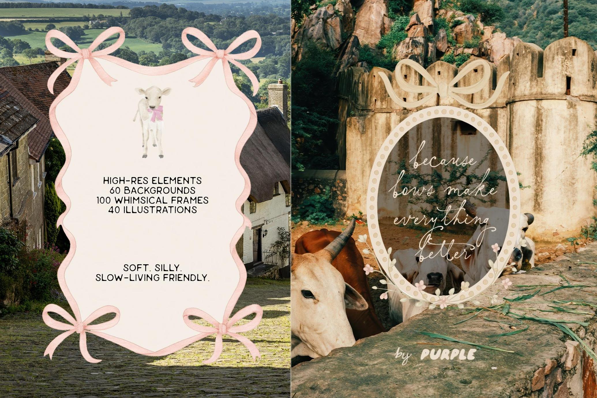 Bowette: Cottagecore Frames & Papers