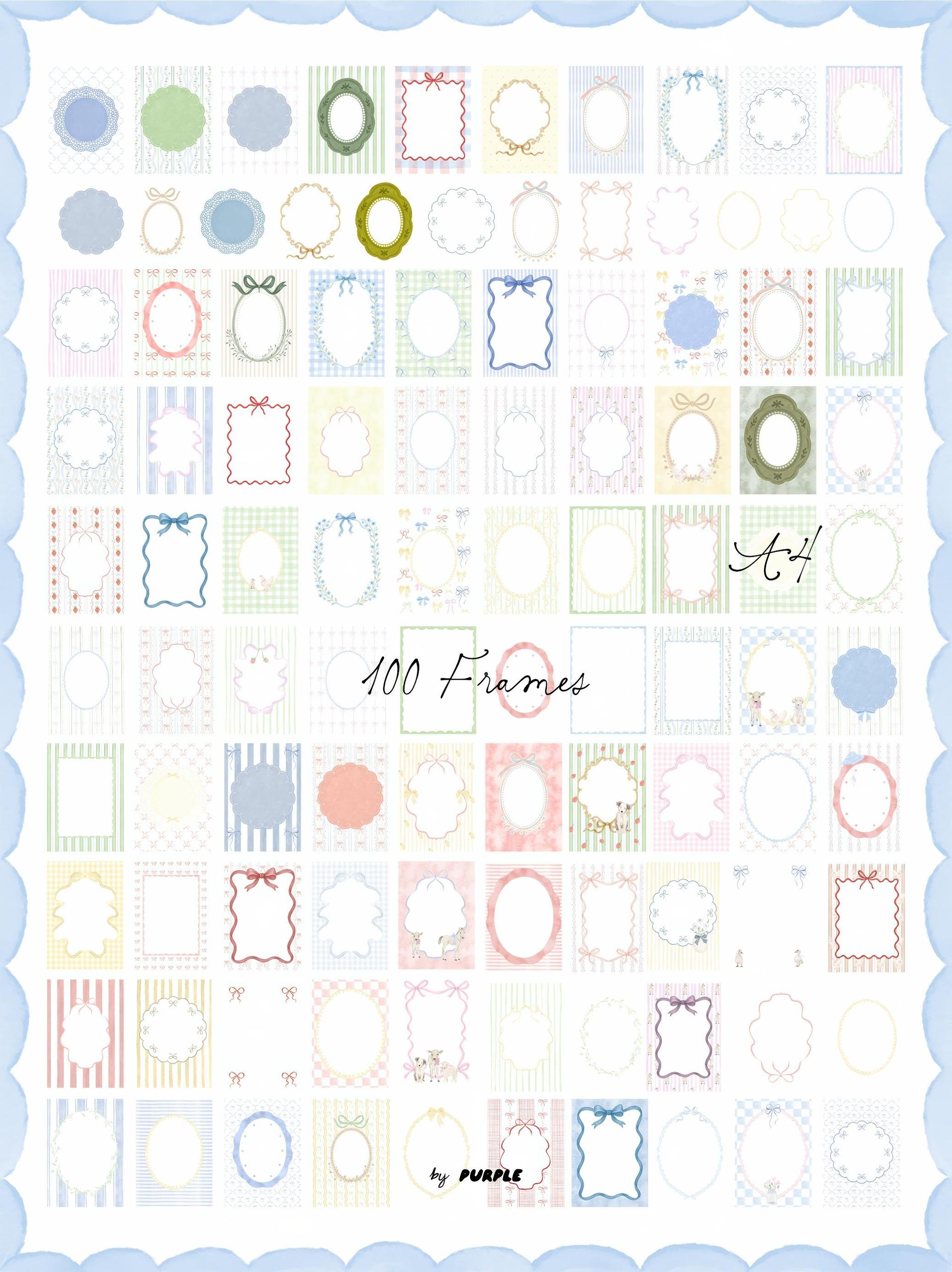 Bowette: Cottagecore Frames & Papers