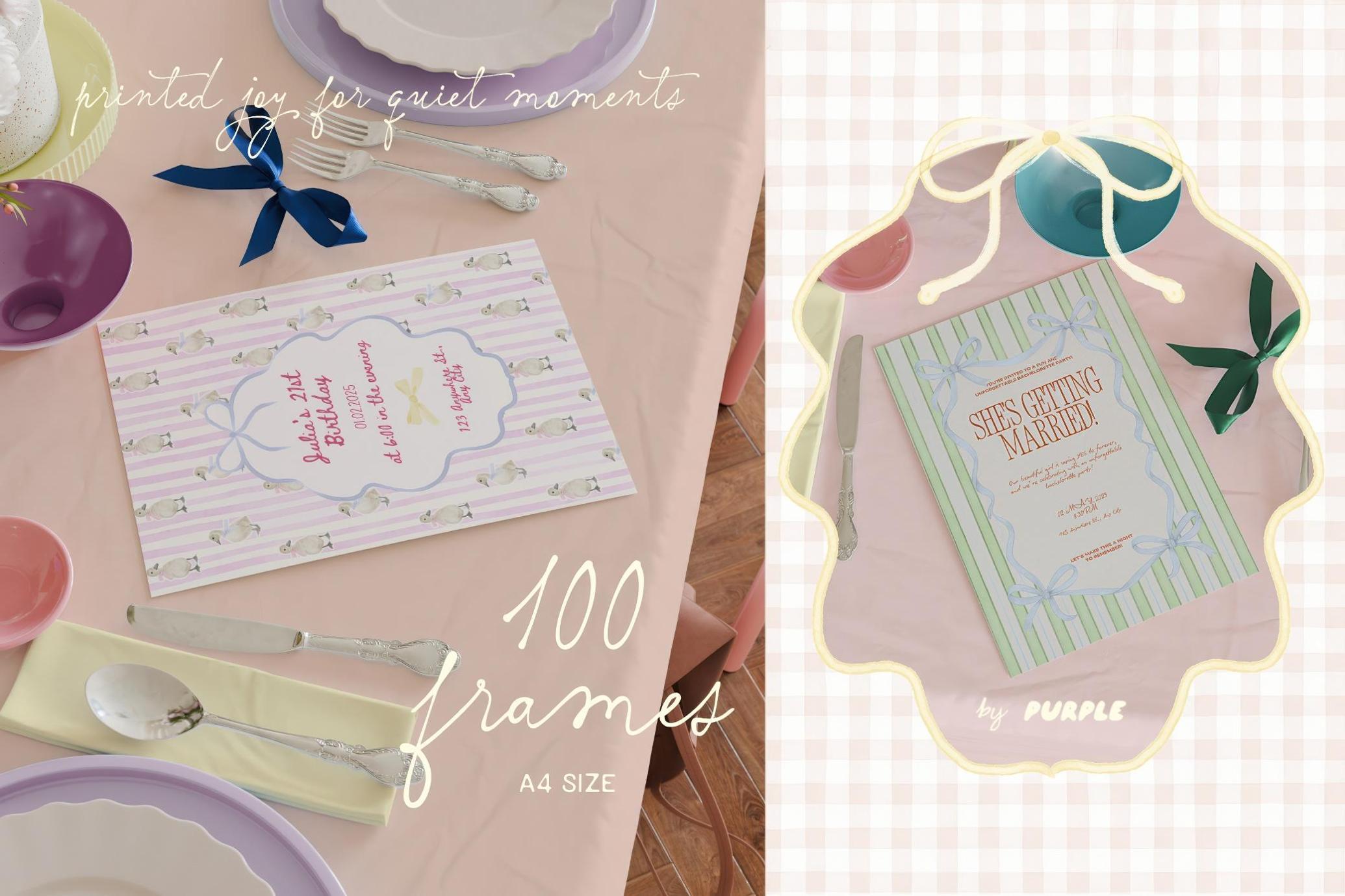 Bowette: Cottagecore Frames & Papers