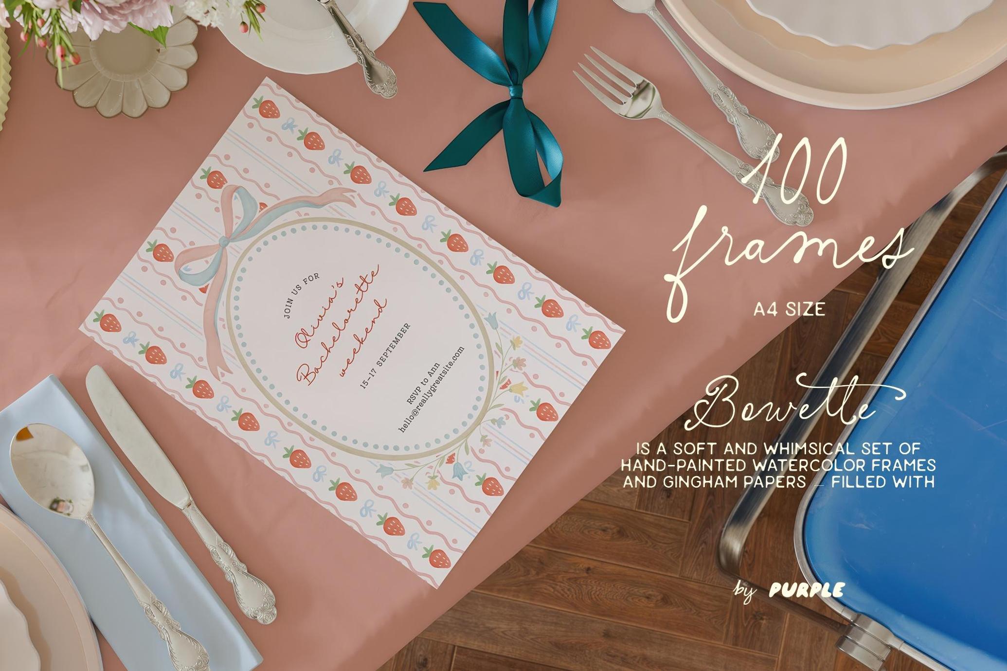 Bowette: Cottagecore Frames & Papers