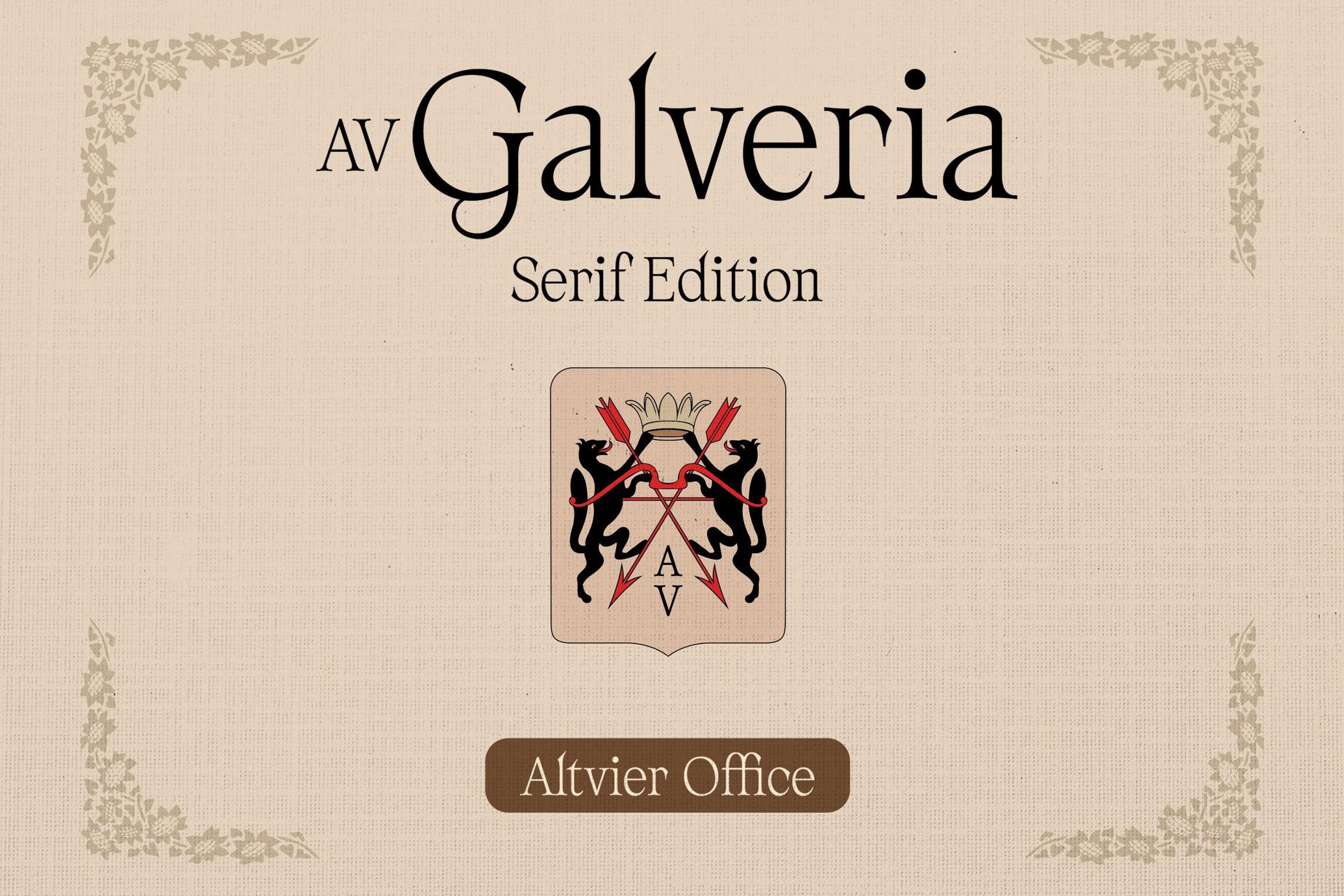 AV Galveria — Display Serif Font