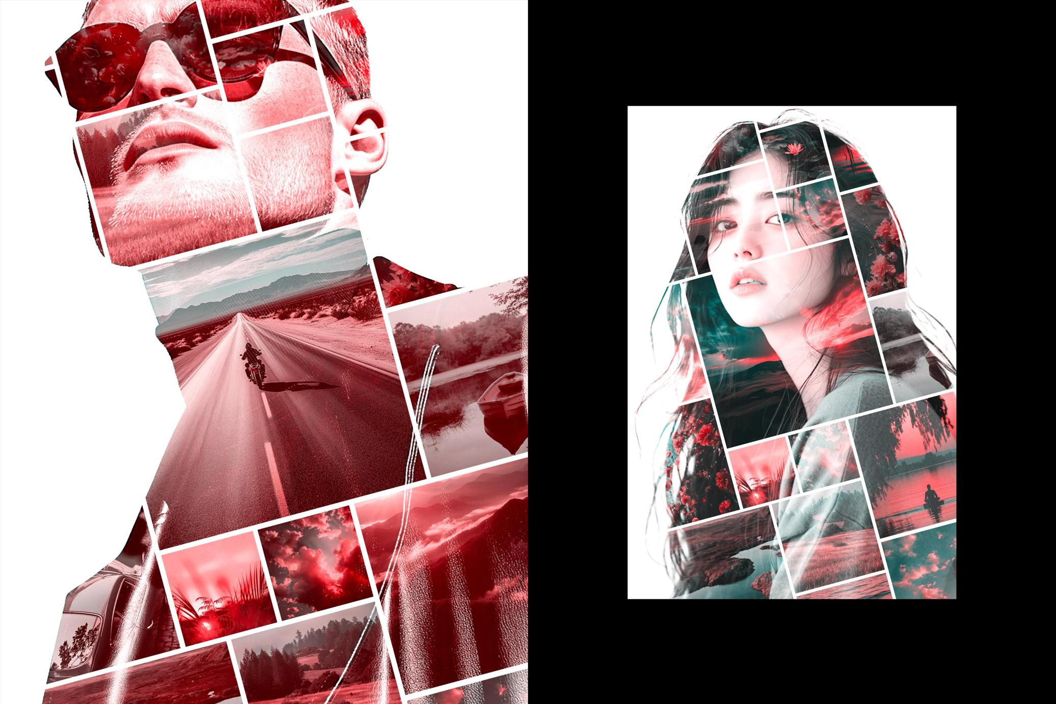 Double Exposure Collage Effect
