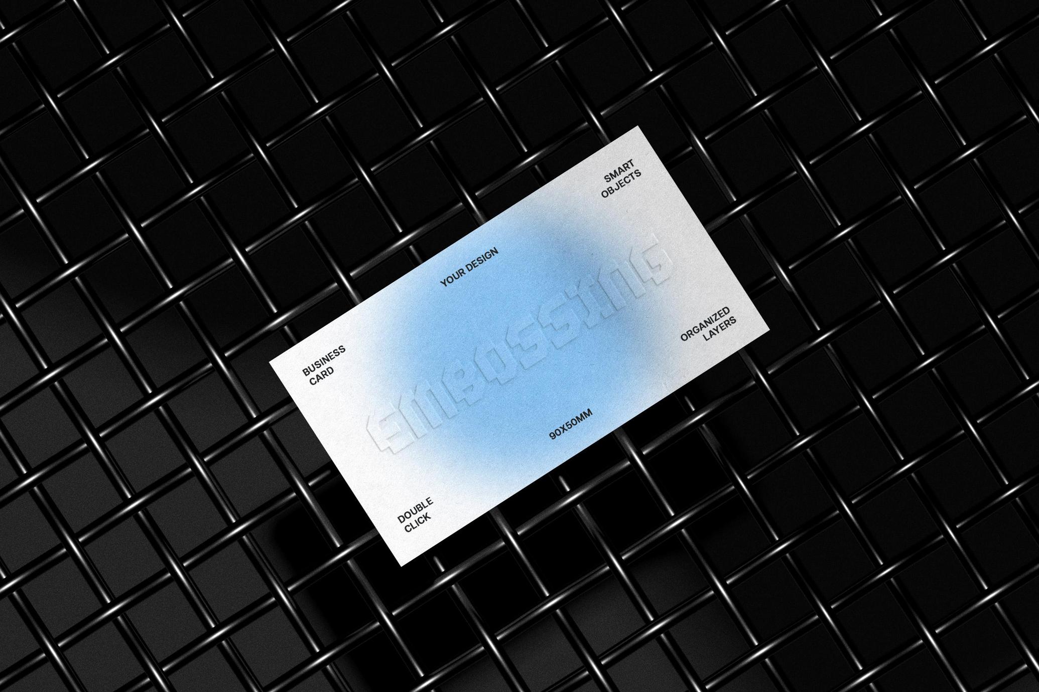 90x50 mm Business Card Mockup