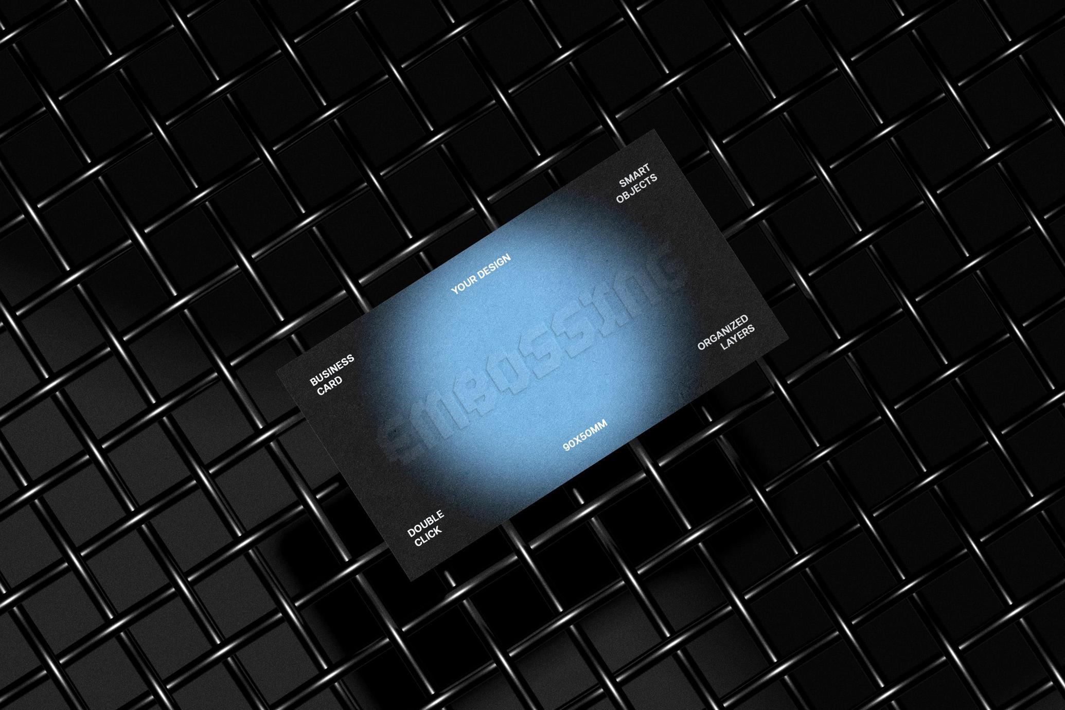 90x50 mm Business Card Mockup