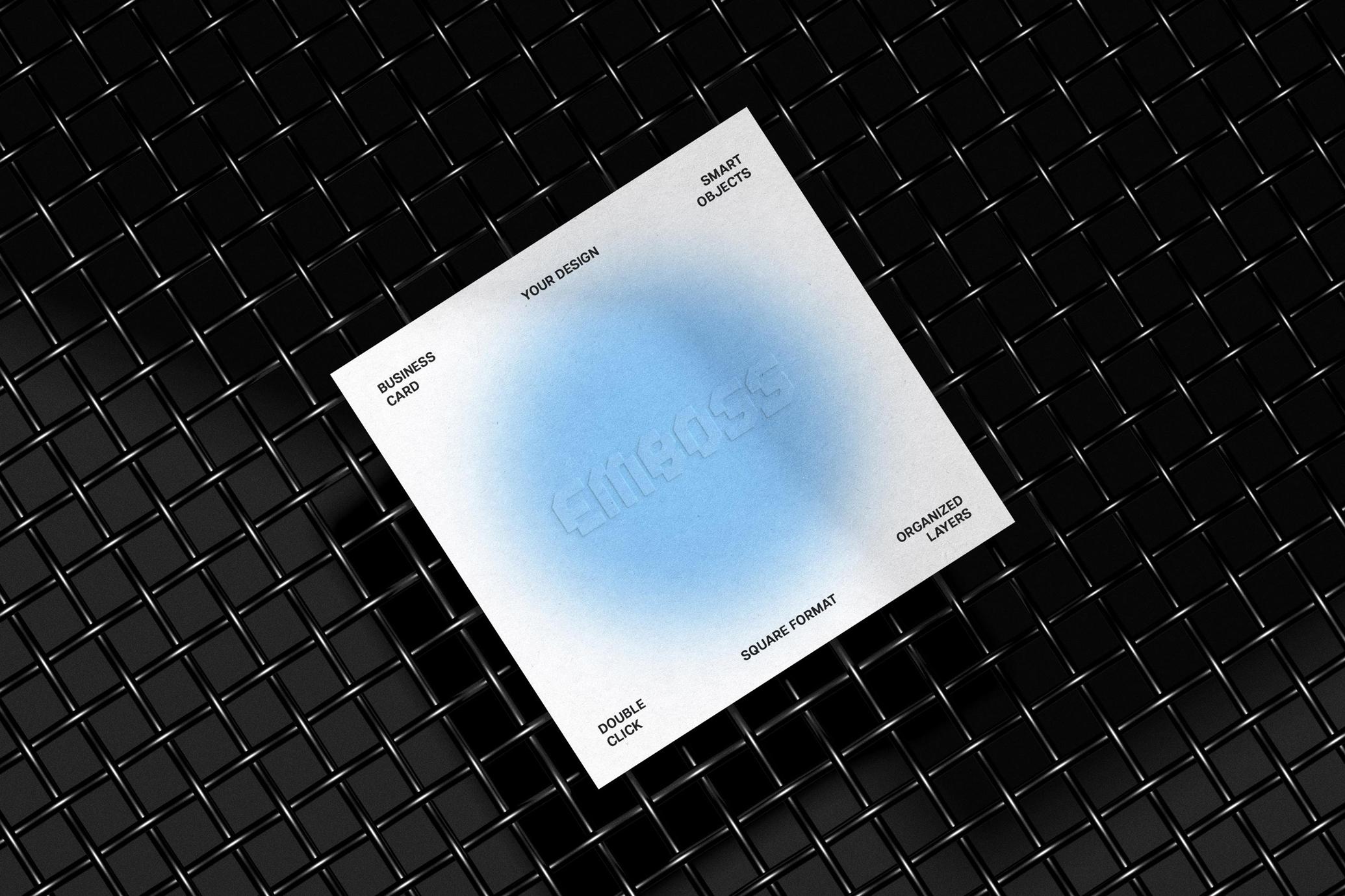 60×60mm Business Card Mockup
