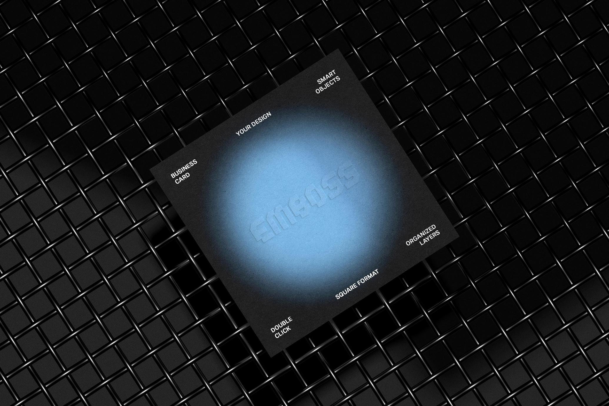 60×60mm Business Card Mockup