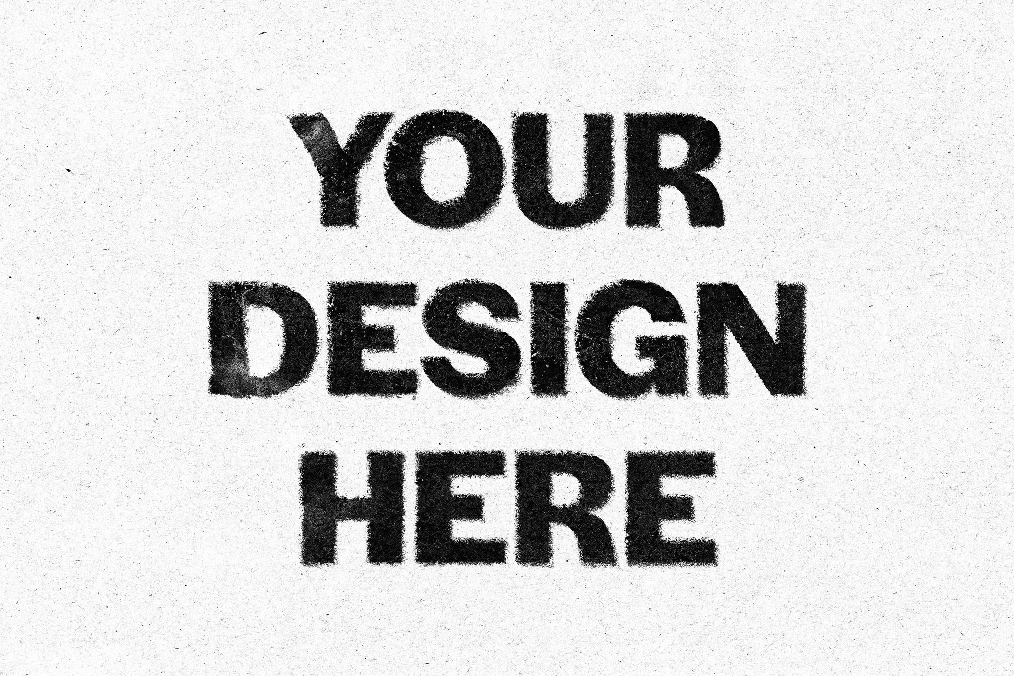 Bad Print Effect for Text & Logo
