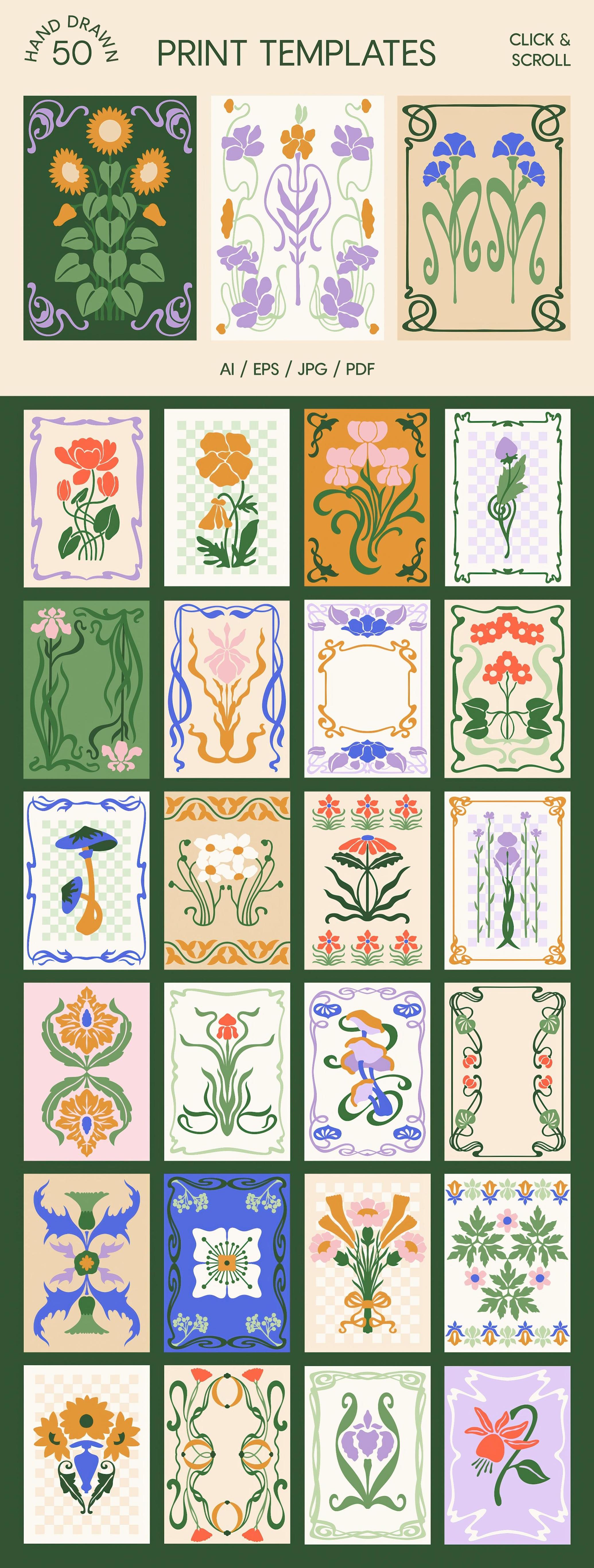 Art Nouveau Vector Print Creator
