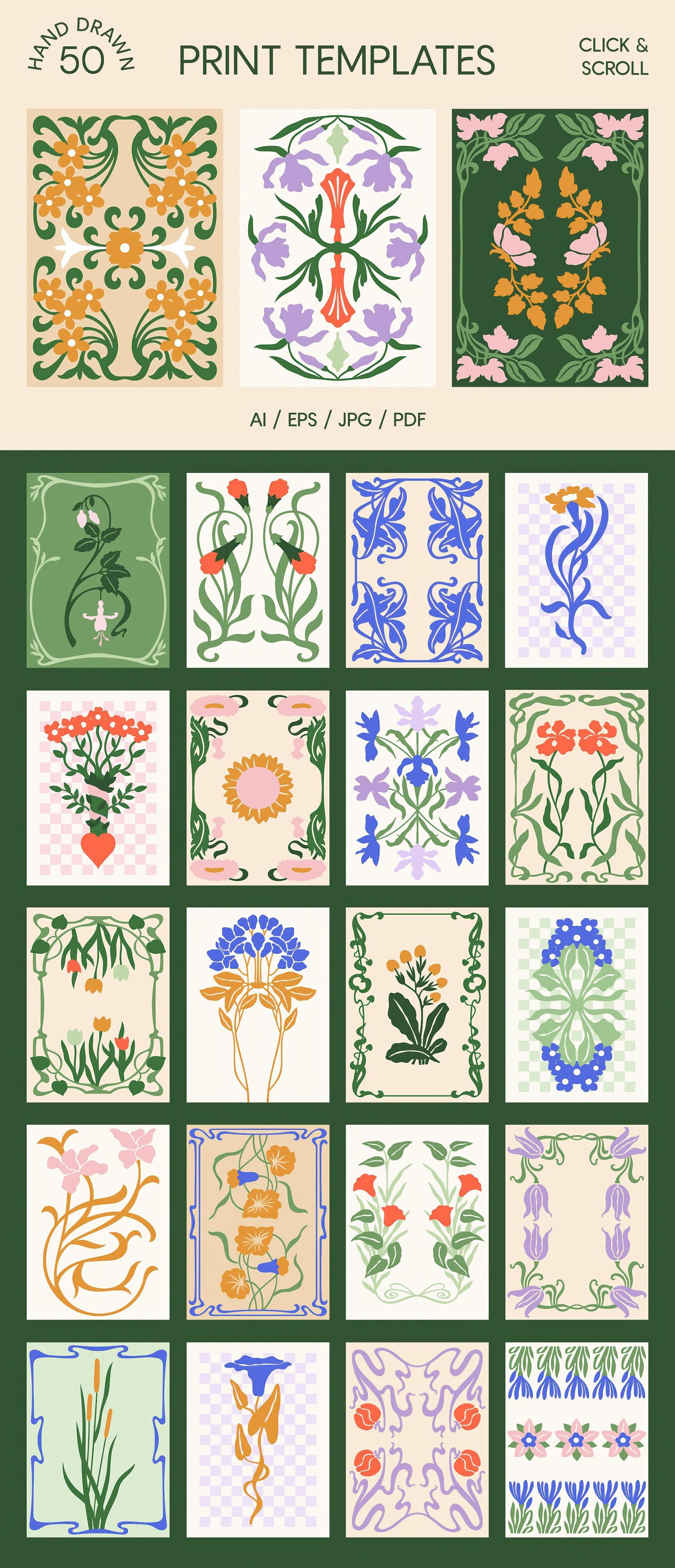 Art Nouveau Vector Print Creator
