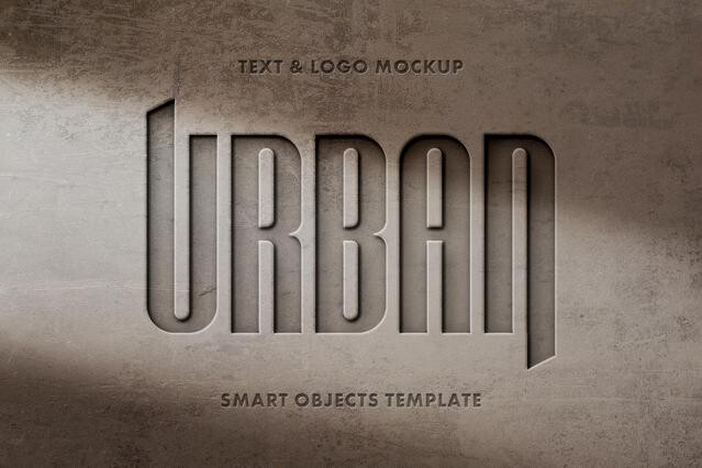 Stone Sign Logo Mockup
