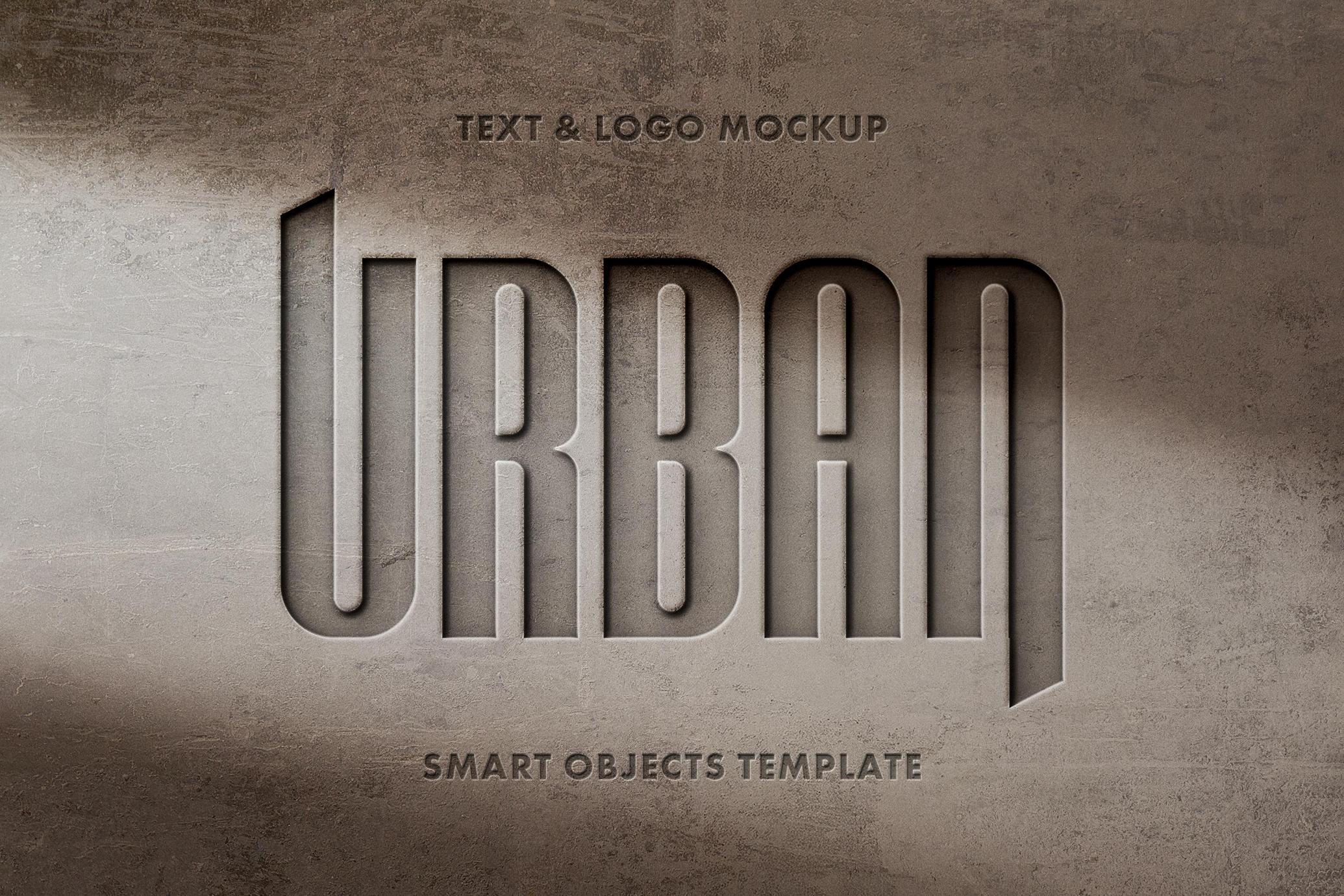 Stone Sign Logo Mockup