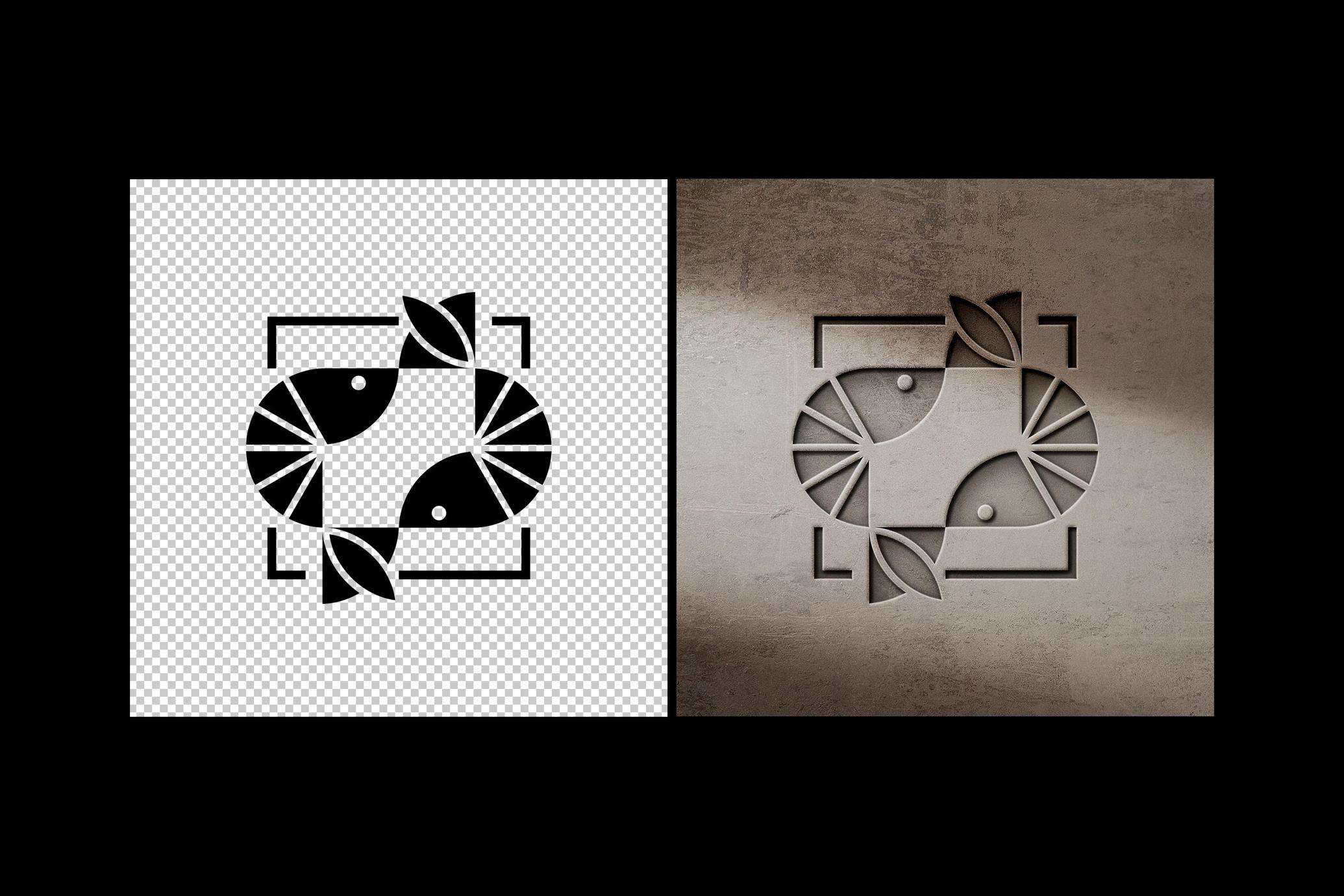Stone Sign Logo Mockup