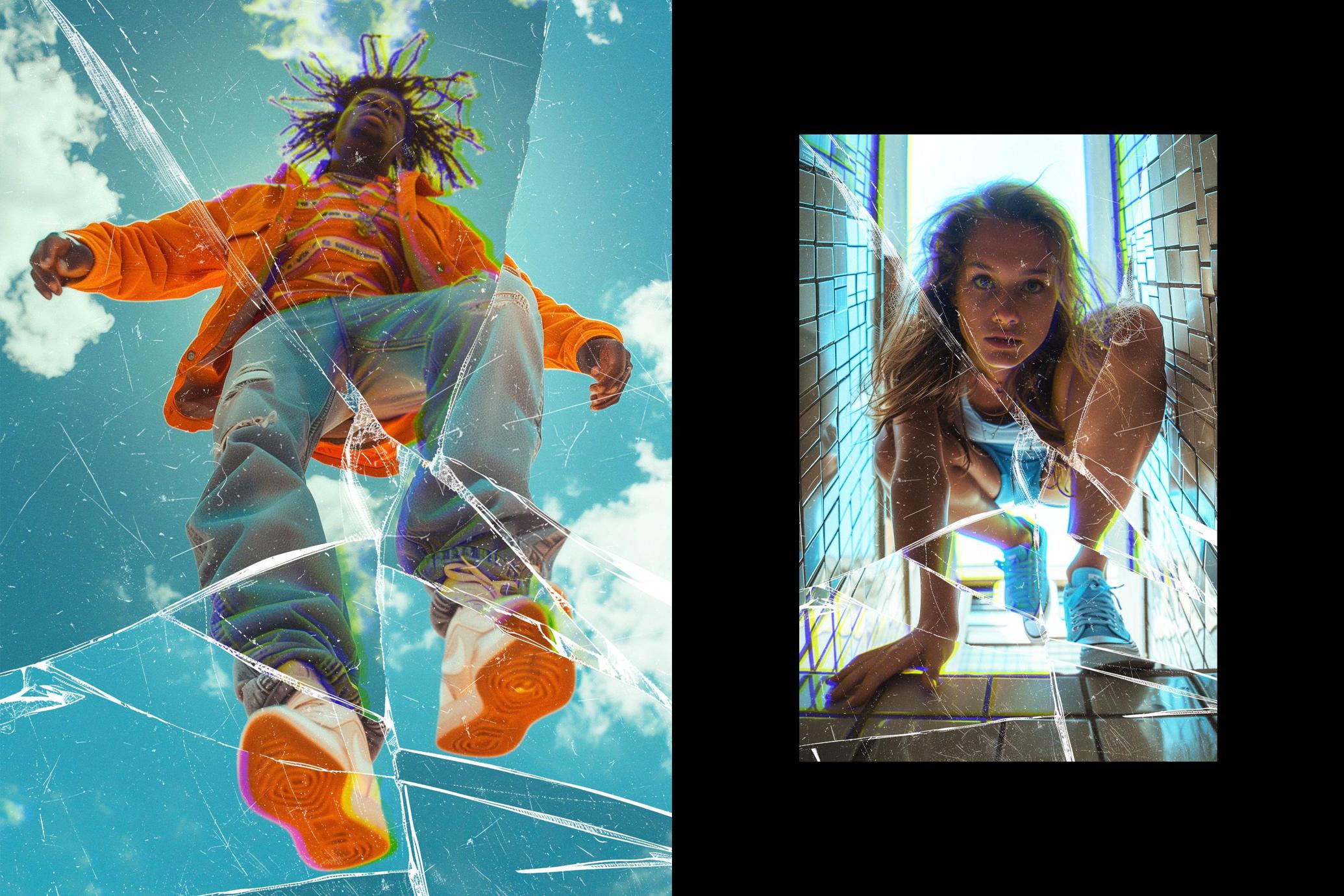Scratched Glass Poster Effect