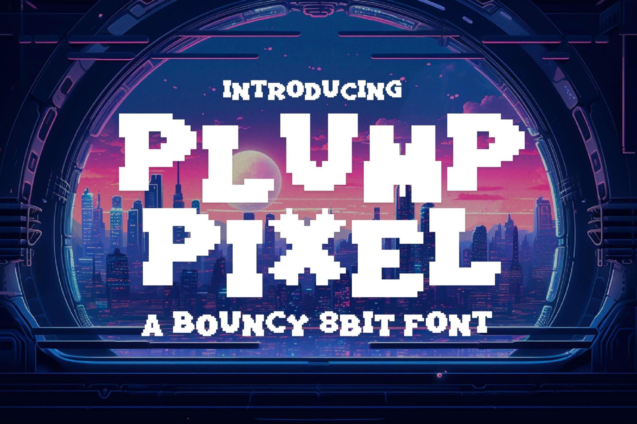 Plump Pixel - Bouncy 8-Bit Font