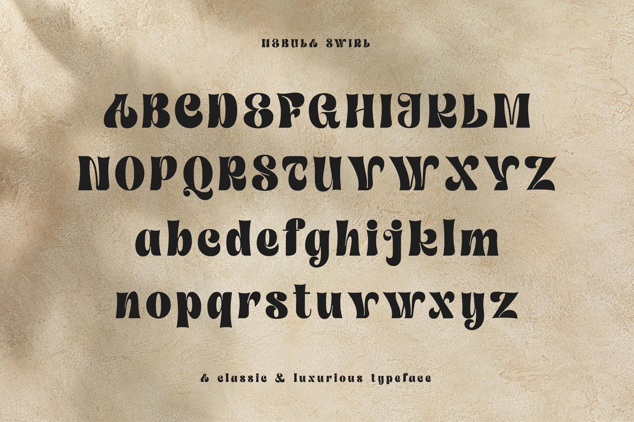 Nebula Swirl - Retro Modern Font