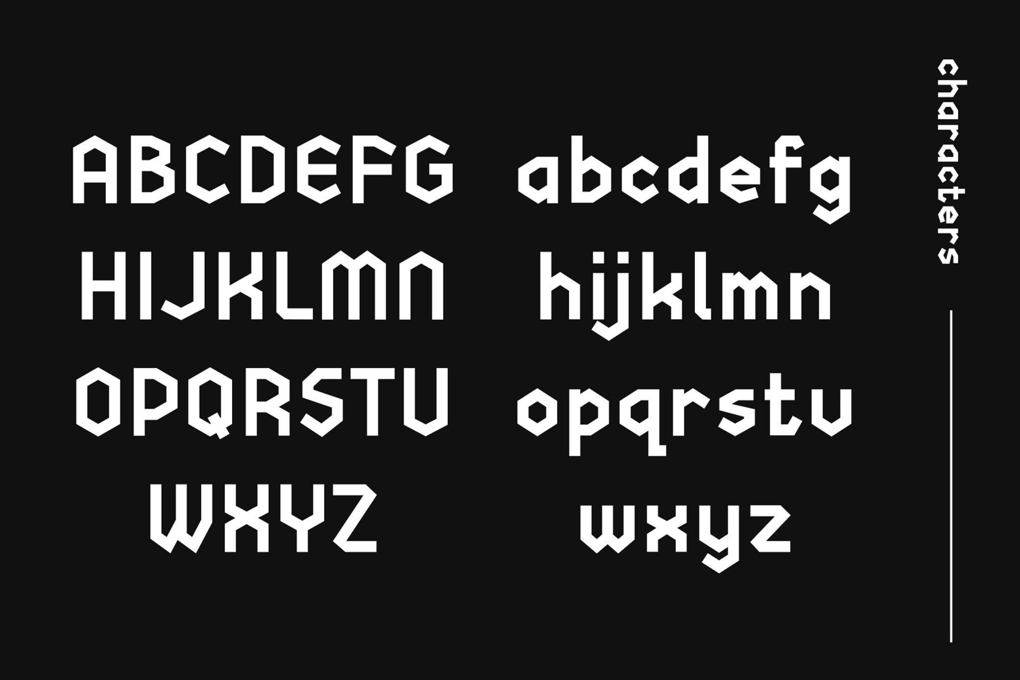 Hexaplex - Geometric Typeface
