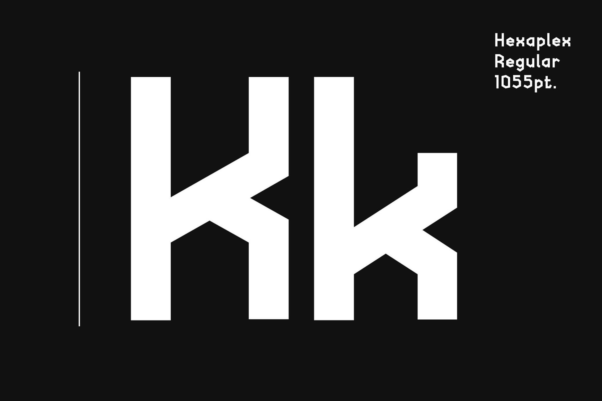 Hexaplex - Geometric Typeface