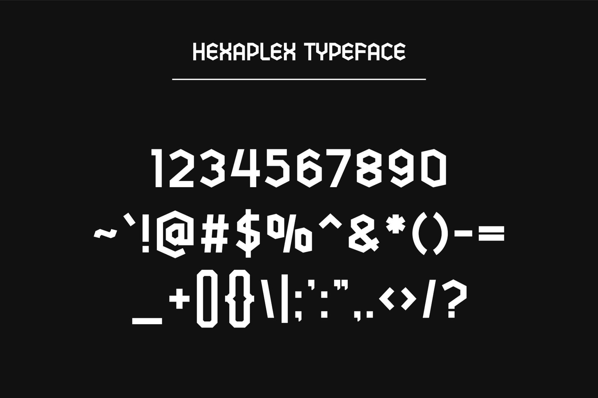 Hexaplex - Geometric Typeface