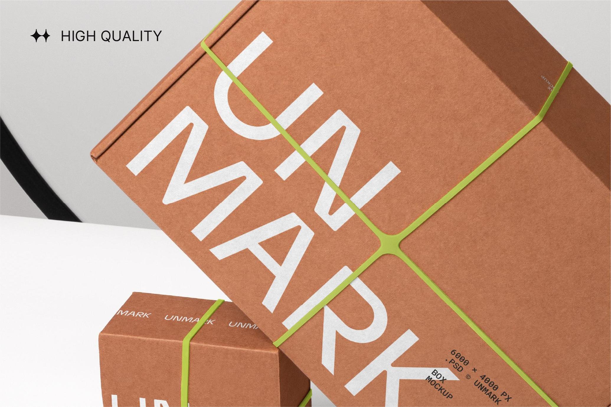 Cardboard Boxes Mockup
