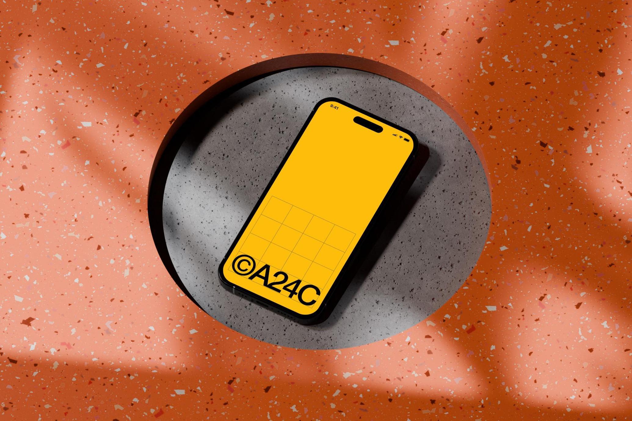 iPhone 16 Mockup on Concrete