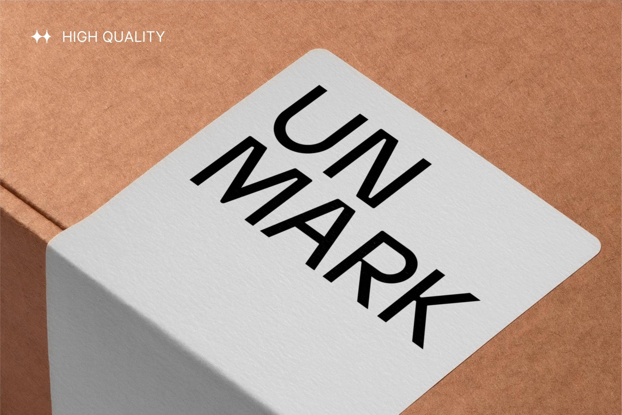 Sticker Mockup on Shipping Box