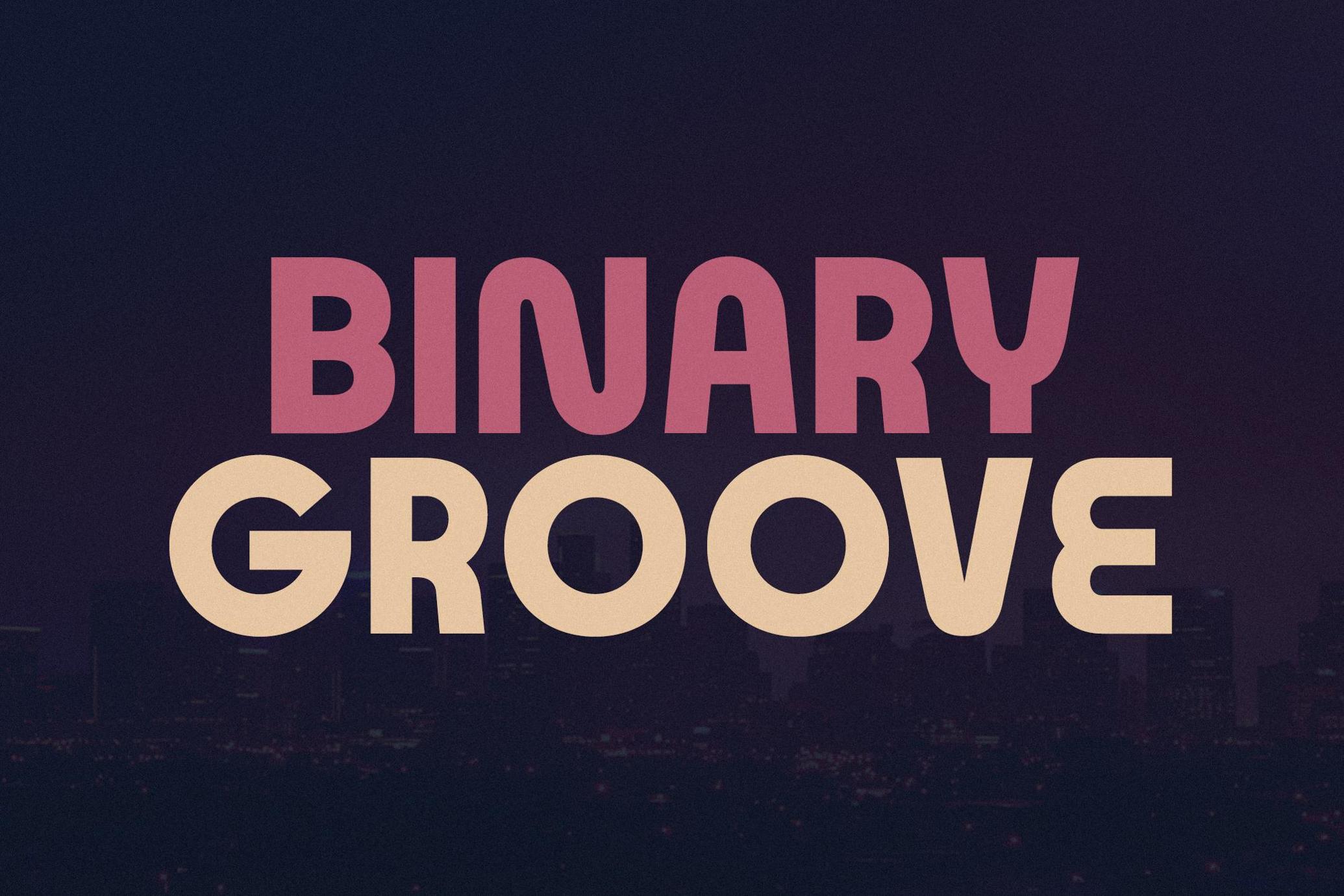 Binary Groove - Groovy 1980's Typeface