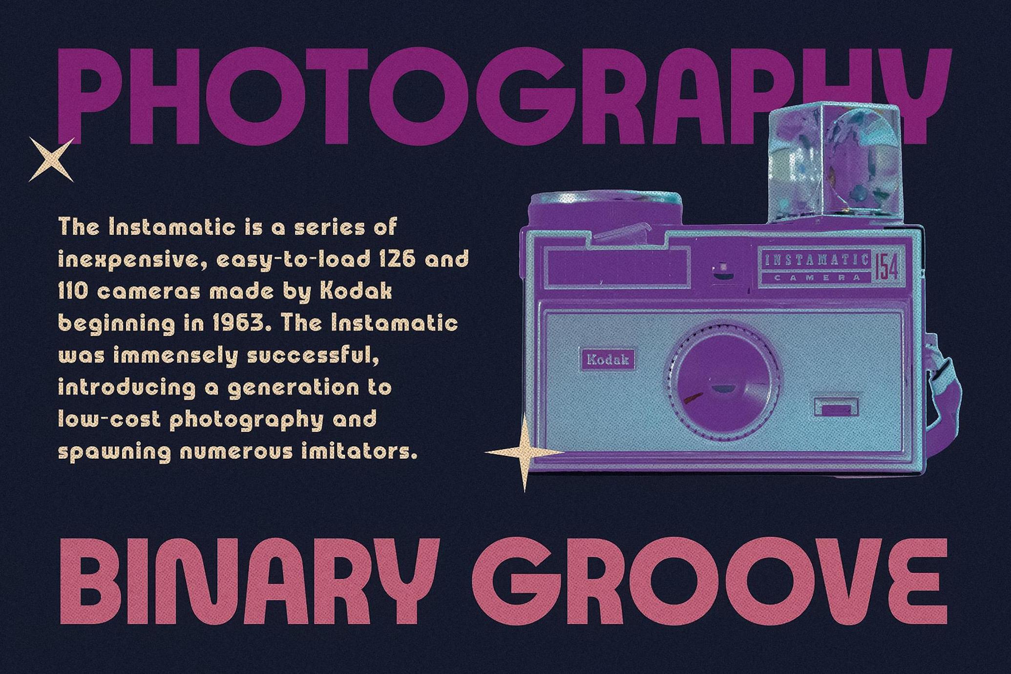 Binary Groove - Groovy 1980's Typeface