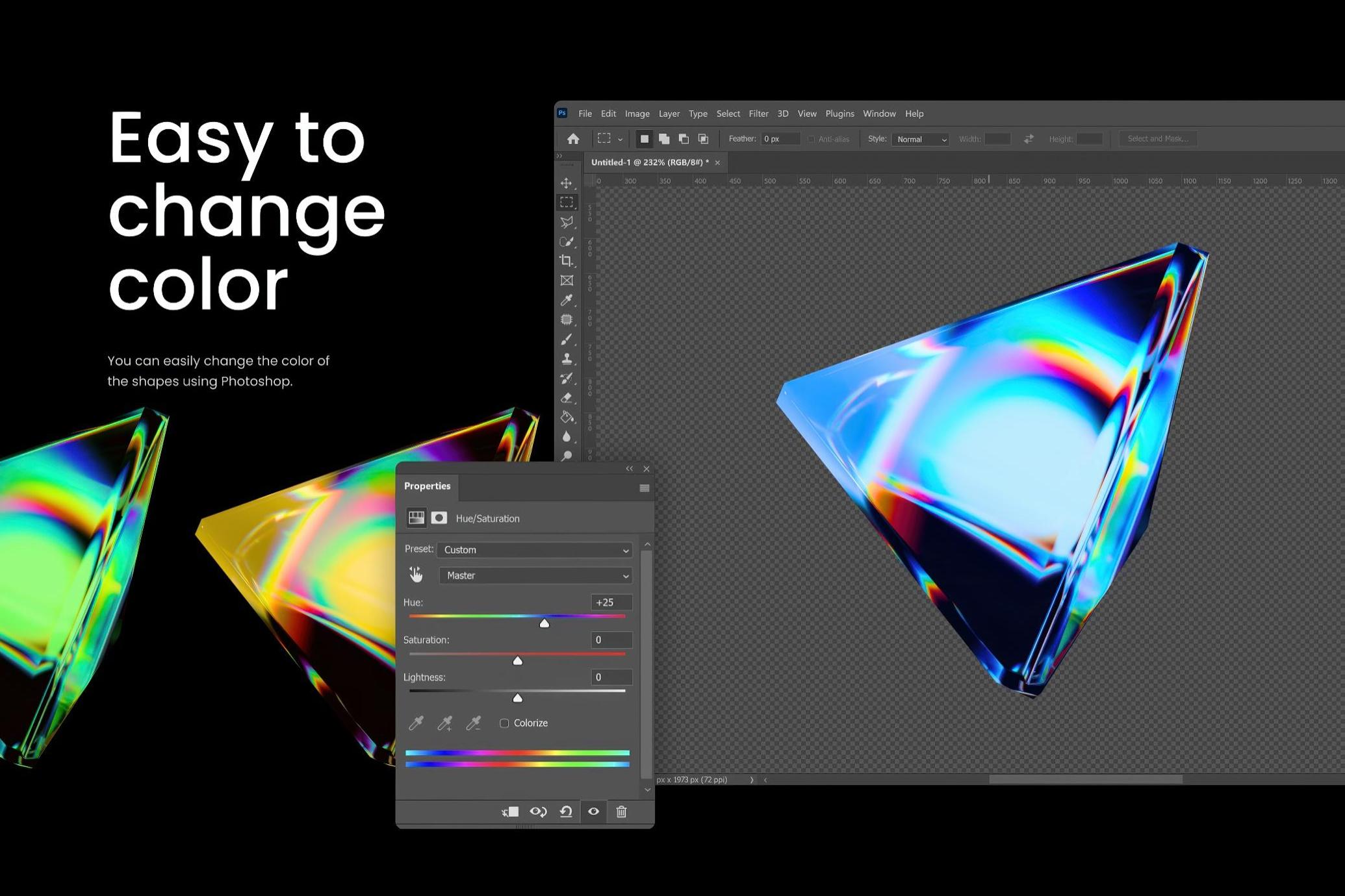 3D Prism Glass Illustrations