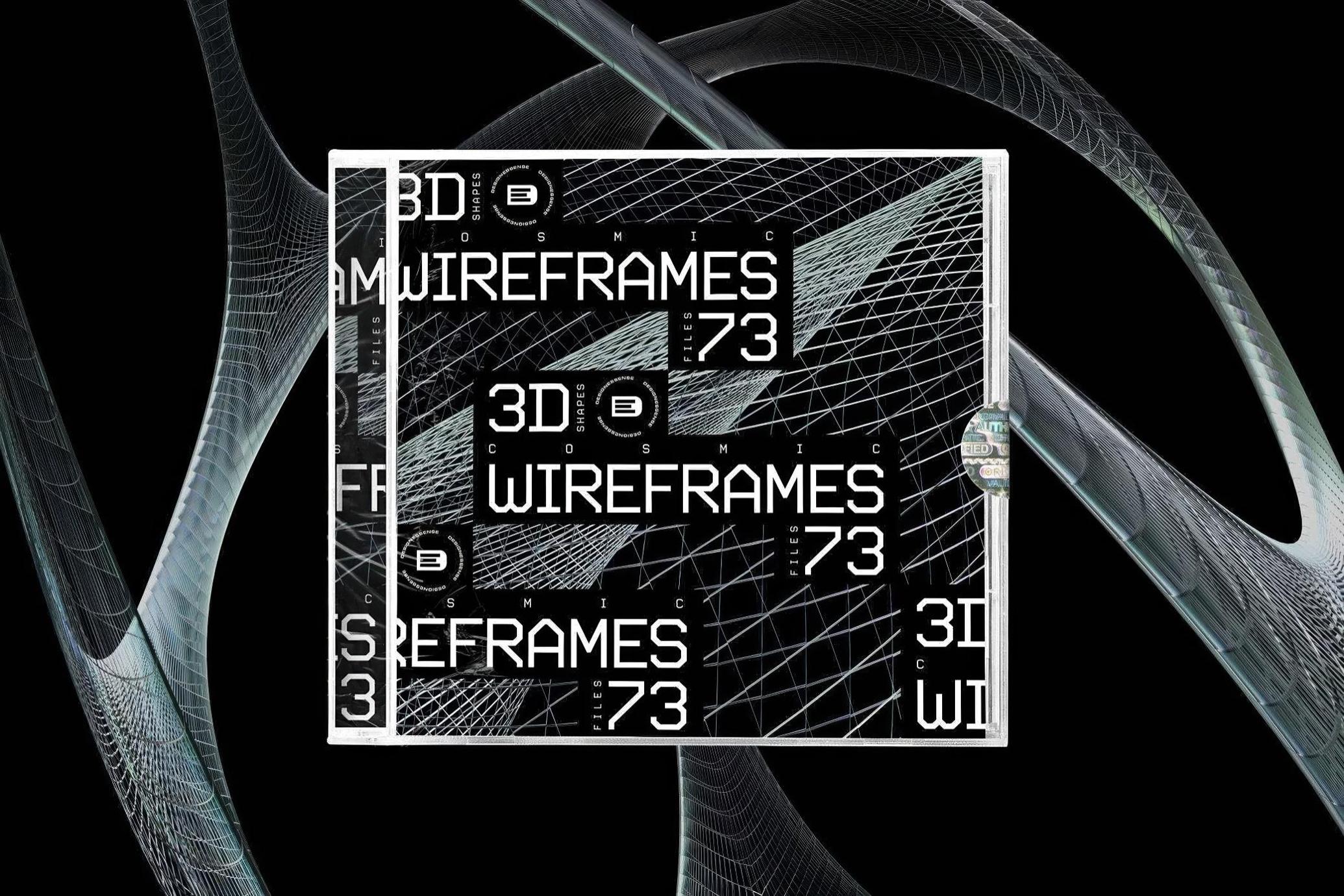 3D Chrome Wireframes