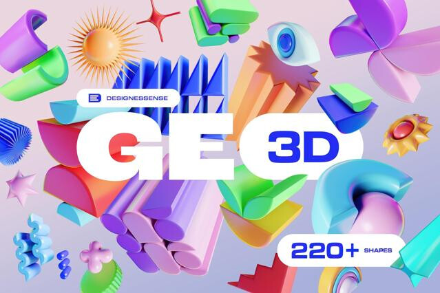 GEO/3D 220+ Colorful Illustrations