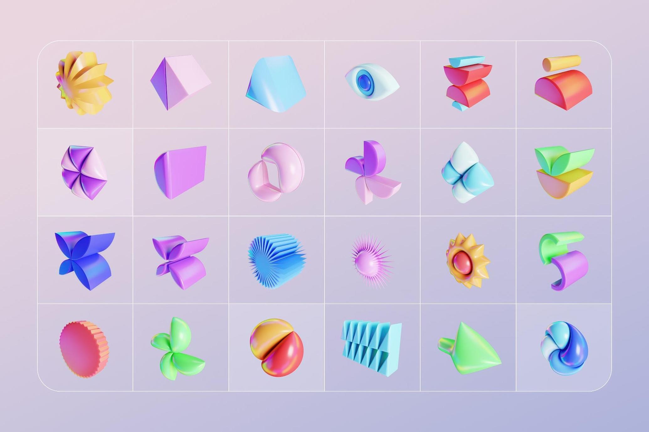 GEO/3D 220+ Colorful Illustrations