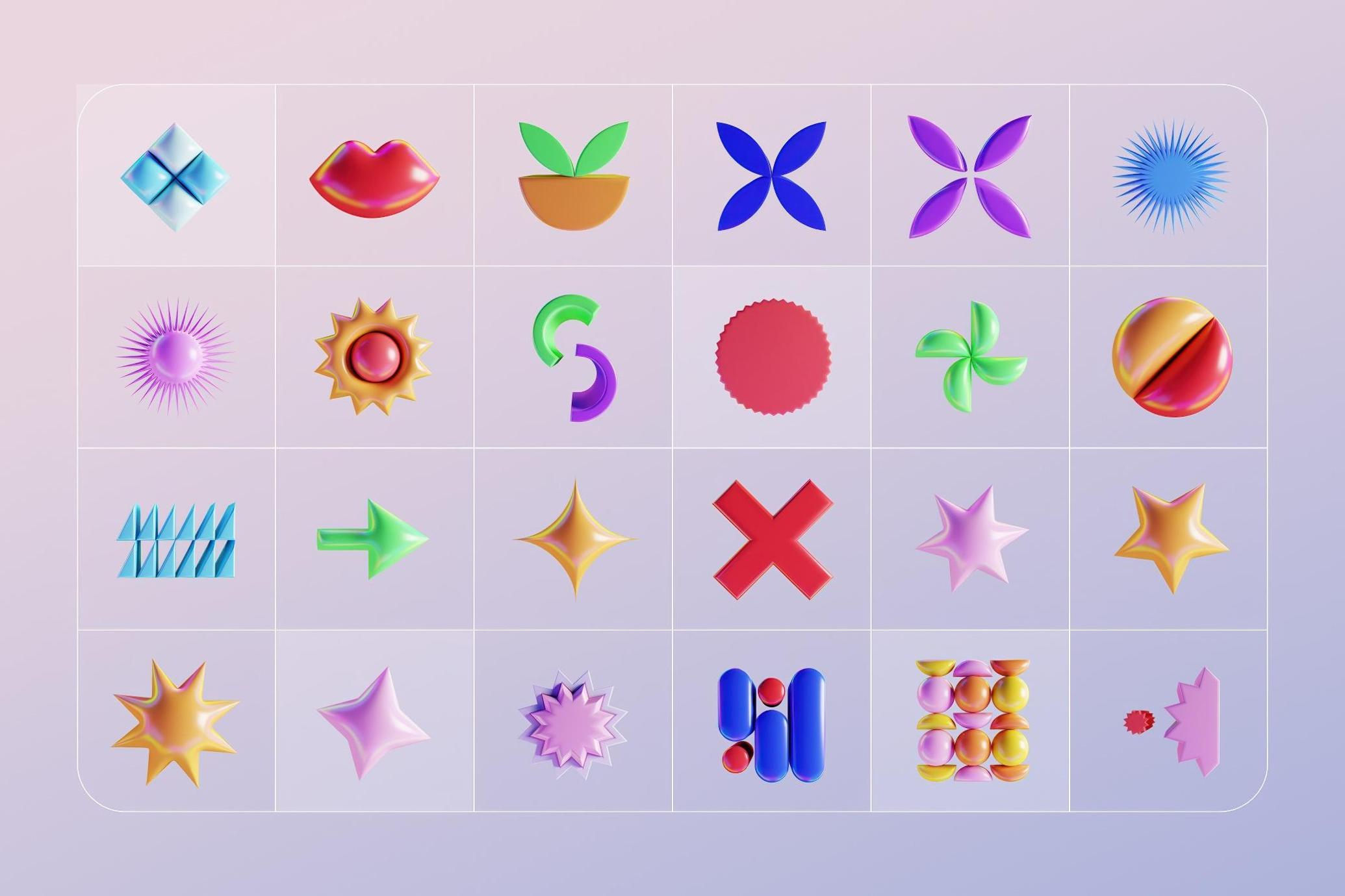 GEO/3D 220+ Colorful Illustrations