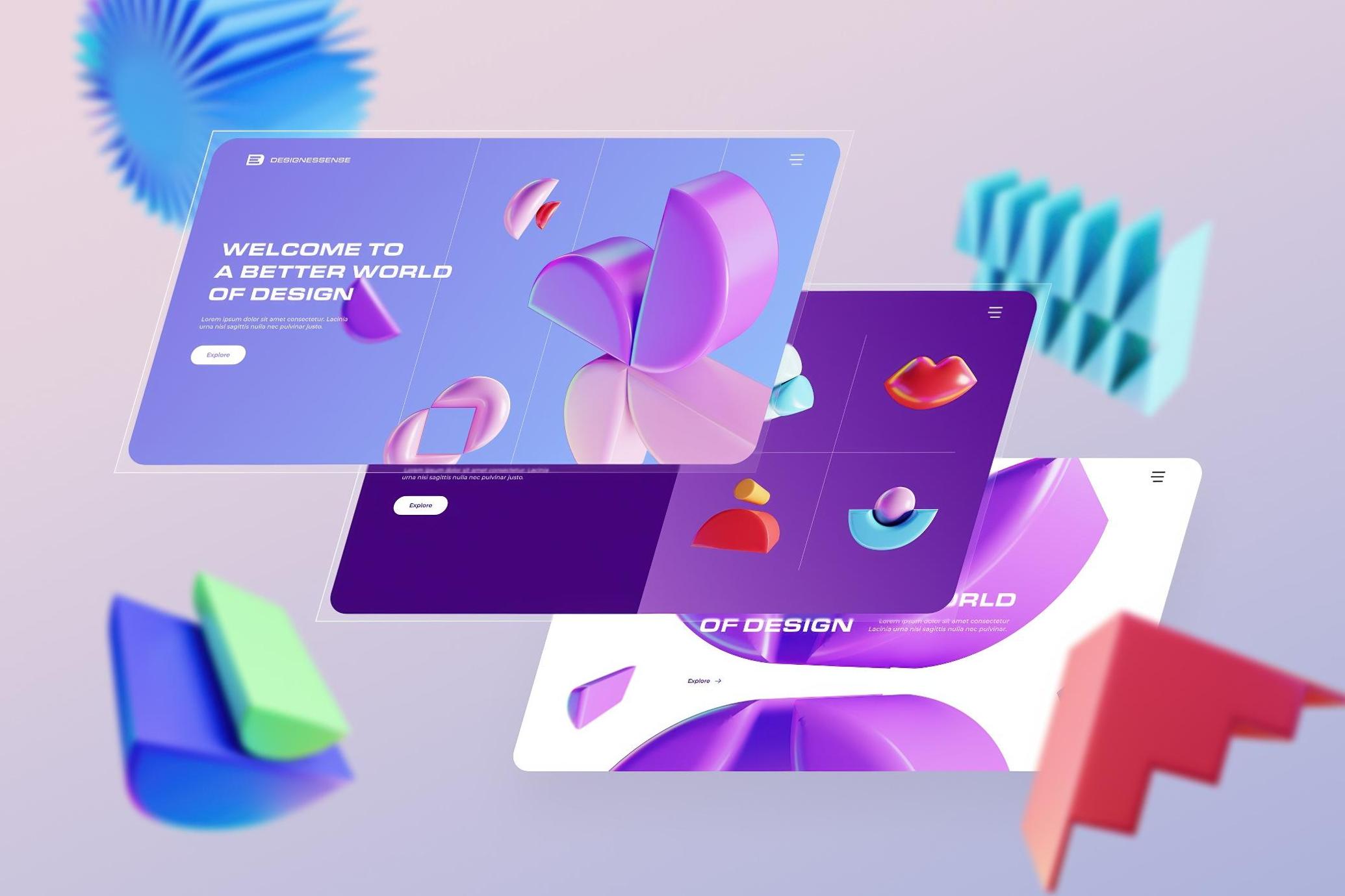 GEO/3D 220+ Colorful Illustrations