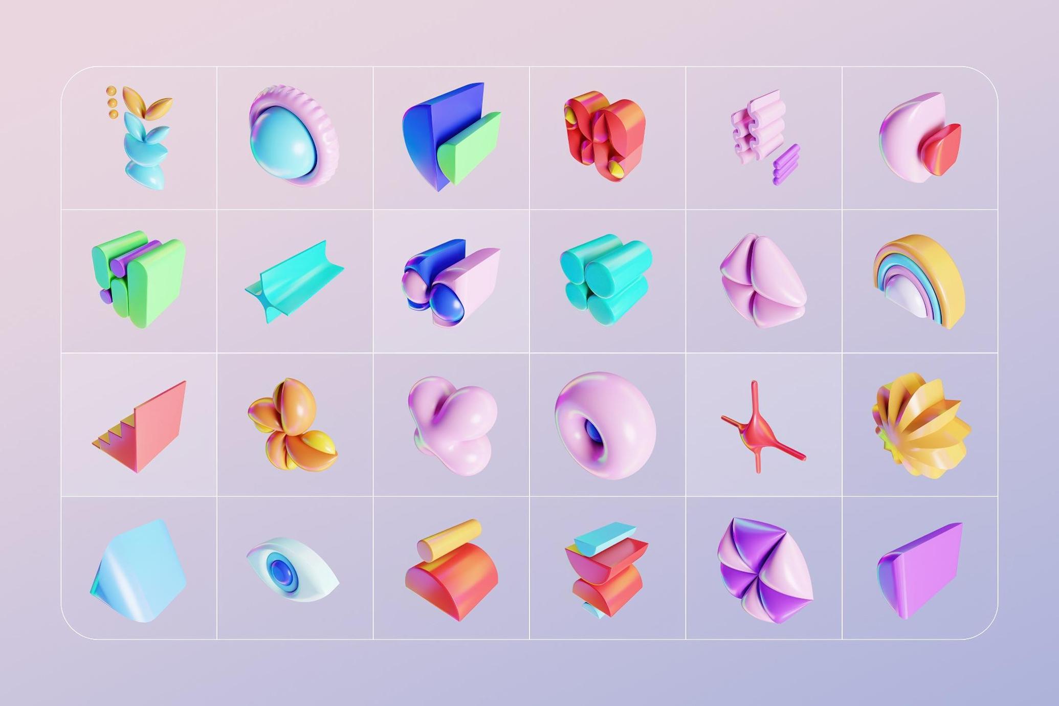 GEO/3D 220+ Colorful Illustrations