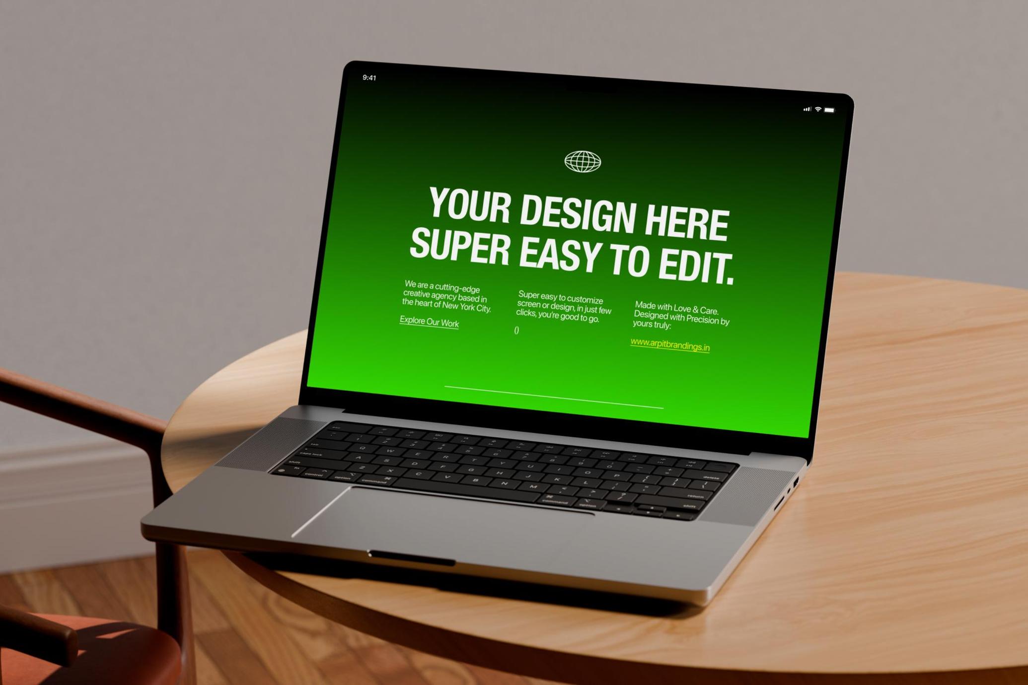 Animated Macbook Pro Mockup