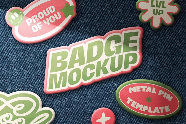 Badge Pin Mockup